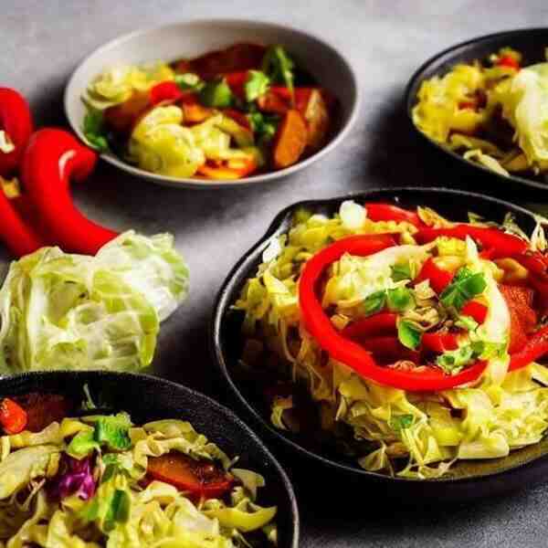 Картофель с капустой и болгарским перцем в мультиварке